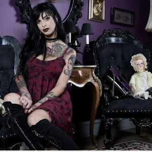 SOURPUSS Bat Attack Dolly Dress Size xl